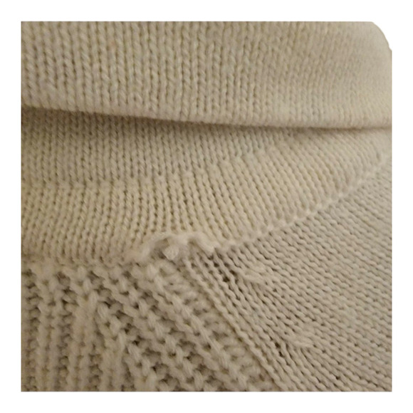 Athleta Ravine Womens 3/4 Sleeve Mock Neck Tunic Sweater Ivory wool size xxs - Picture 7 of 7